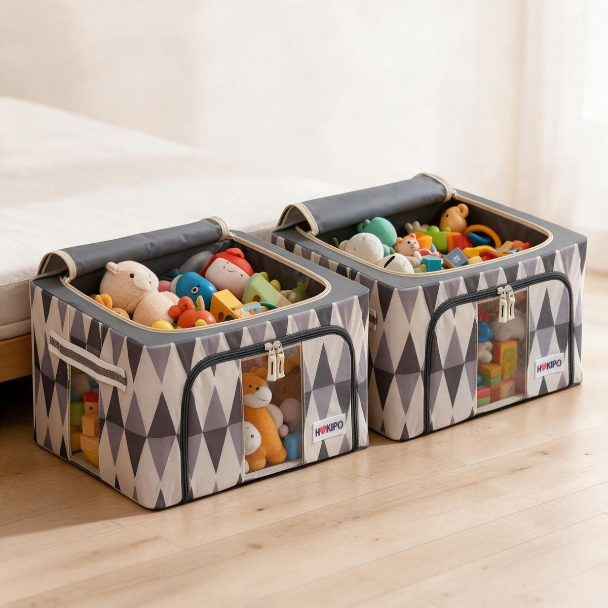 Folding Cloth Storage Box and Organizer for Wardrobe - Ash Mirage