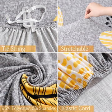 Features of Grey Trees polyester elastic sofa cover sets