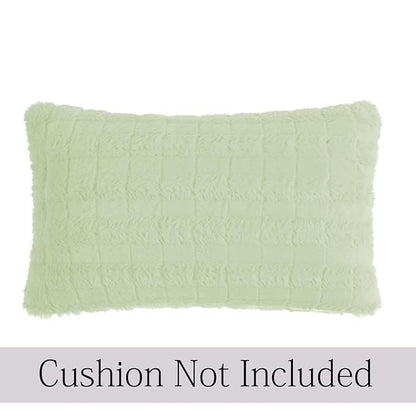 Premium Plush Anti Slip Sofa Cover Mat with 2 Armrest Cover and Cushion Cover, Green