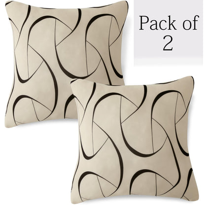Waterproof & Quick-Dry Quilted Sofa Cover with Pockets on Armrest, Natural Beige Abstract Art