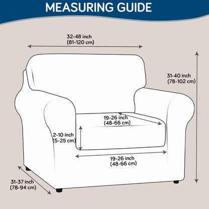 Printed Stretchable Sofa Slipcover with 1/2/3 Pc Separate Seat Cushion Cover for each 1/2/3 Seater, Saphire Boho Carnival