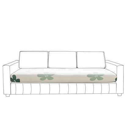Stretchable Thick Fleece Textured Seat Couch Cushion Cover for 1/2/3 Seater, Celadon Green