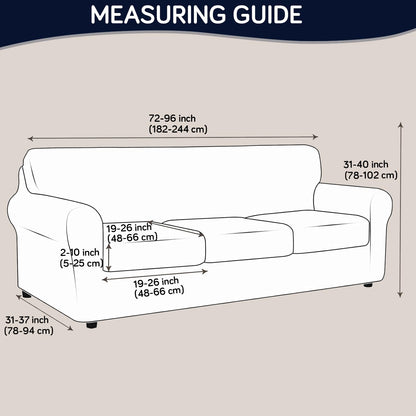 Printed Stretchable Sofa Slipcover with 1/2/3 Pc Separate Seat Cushion Cover for each 1/2/3 Seater, Sunset Botanical Bloom