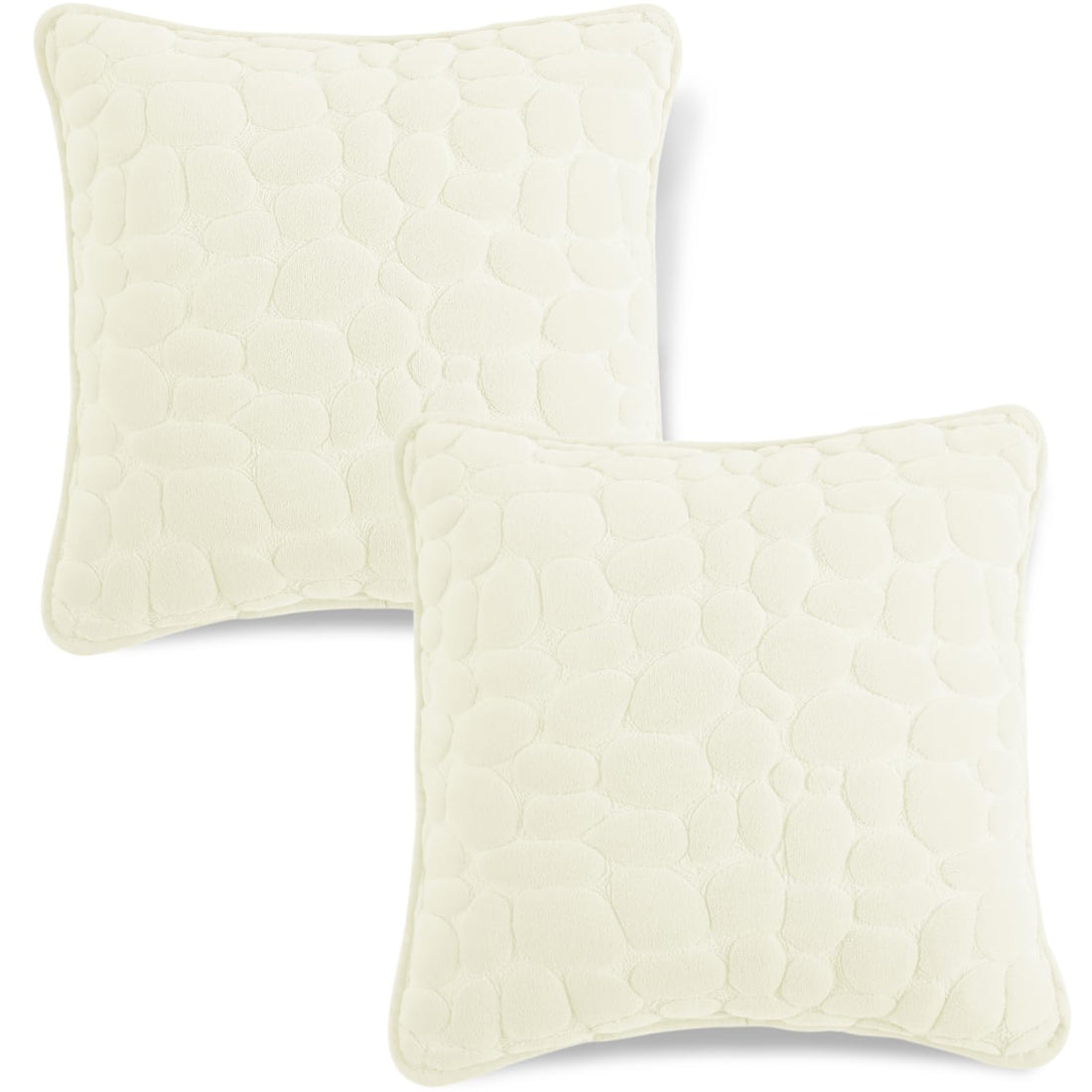 Buy Cute Bliss White colour Zippered Pebble Texture Milk Velvet Pillow Covers