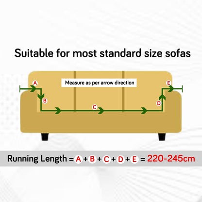 Sofa Cover Size Measurement Guide for 3 seater sofa