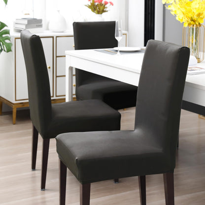 Dining Chair Cover Seater Stretchable Elastic Slipcovers, Dark Grey
