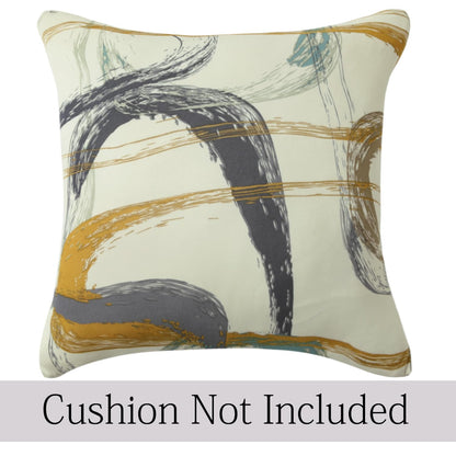 Waterproof & Quick-Dry Quilted Sofa Cover with Pockets on Armrest, Parchement Beige Abstract Art