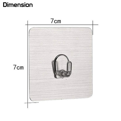 Magic Sticker Series Self Adhesive Hooks, Pack of 6/12 (Load Bearing Capacity of 3 KG Each Hook)