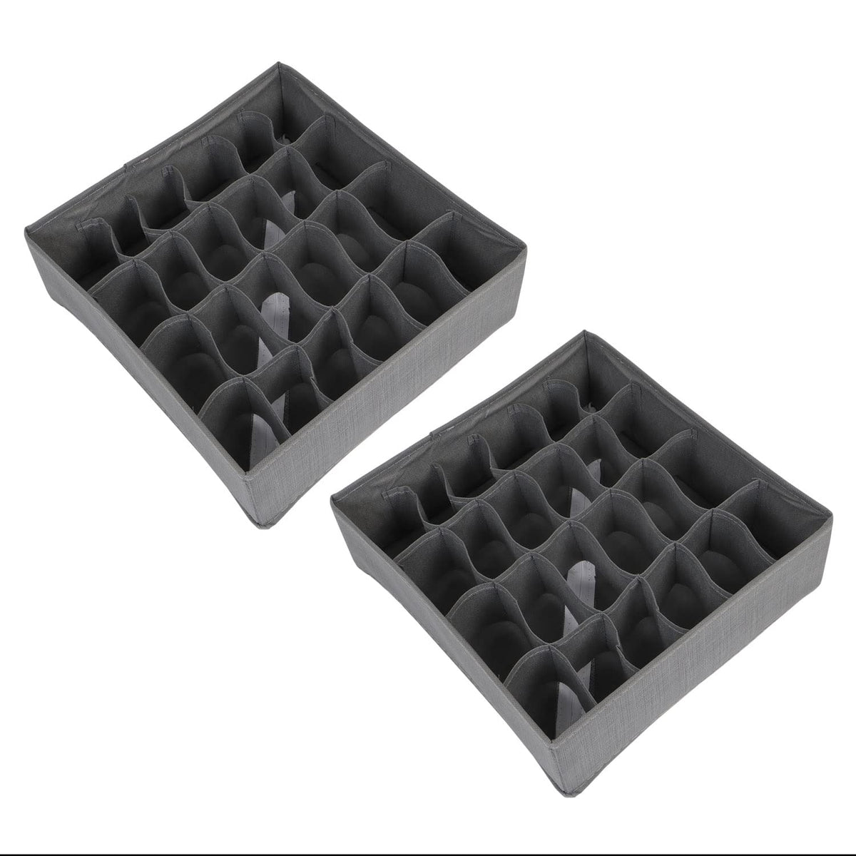 Non-Woven Fabric Undergarment Organizer Storage Box For Drawers Bra Panty Socks Tie Lingerie Organizer For Wardrobe, Grey
