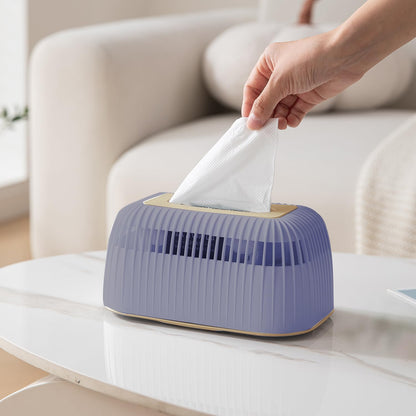Modern Plastic Tissue Paper Holder with Elegant Design – Blue