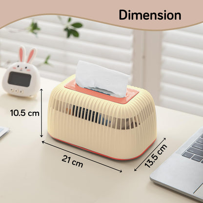 Modern Plastic Tissue Paper Holder with Elegant Design – Cream