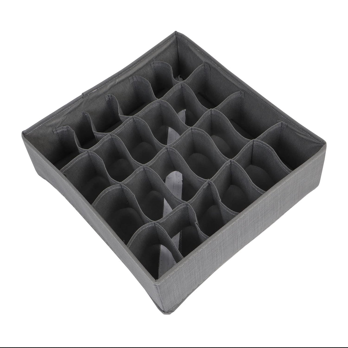 Non-Woven Fabric Undergarment Organizer Storage Box For Drawers Bra Panty Socks Tie Lingerie Organizer For Wardrobe, Grey