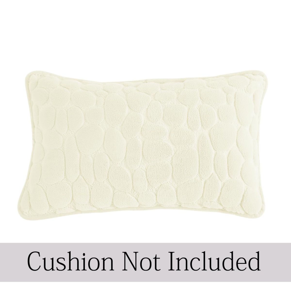 Buy Bliss White Colour Premium Zippered Pebble Texture Milk Velvet Cushion Covers | Rectangular Pillows