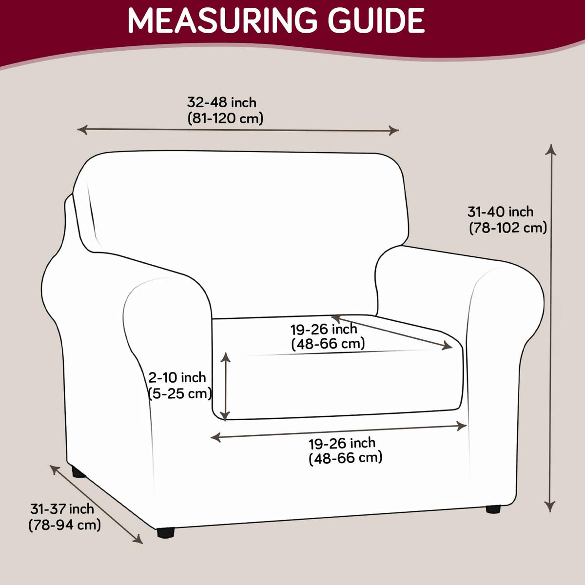 Printed Stretchable Sofa Slipcover with 1/2/3 Pc Separate Seat Cushion Cover for each 1/2/3 Seater, Spectrum Mosaic Magic