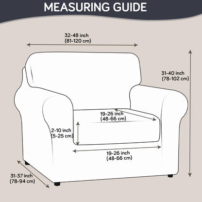 Printed Stretchable Sofa Slipcover with 1/2/3 Pc Separate Seat Cushion Cover for each 1/2/3 Seater, Intense Grey Splatter