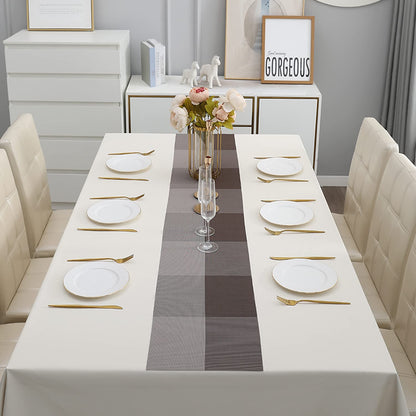 PVC Dining Table Runner, Brown