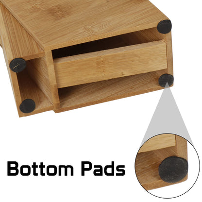 Wooden Knife Holder for Kitchen - Universal Knives Holder Stand with 5 Slots