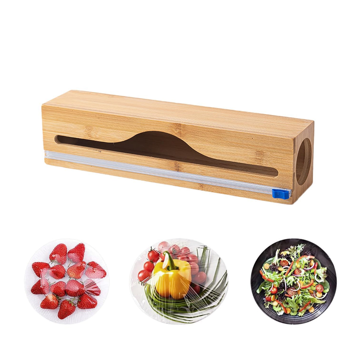 Bamboo 1-Slot Wrap Dispenser | Foil, Cling & Butter Paper Cutter