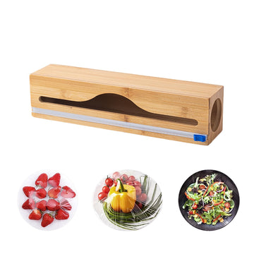 Bamboo 1-Slot Wrap Dispenser | Foil, Cling & Butter Paper Cutter