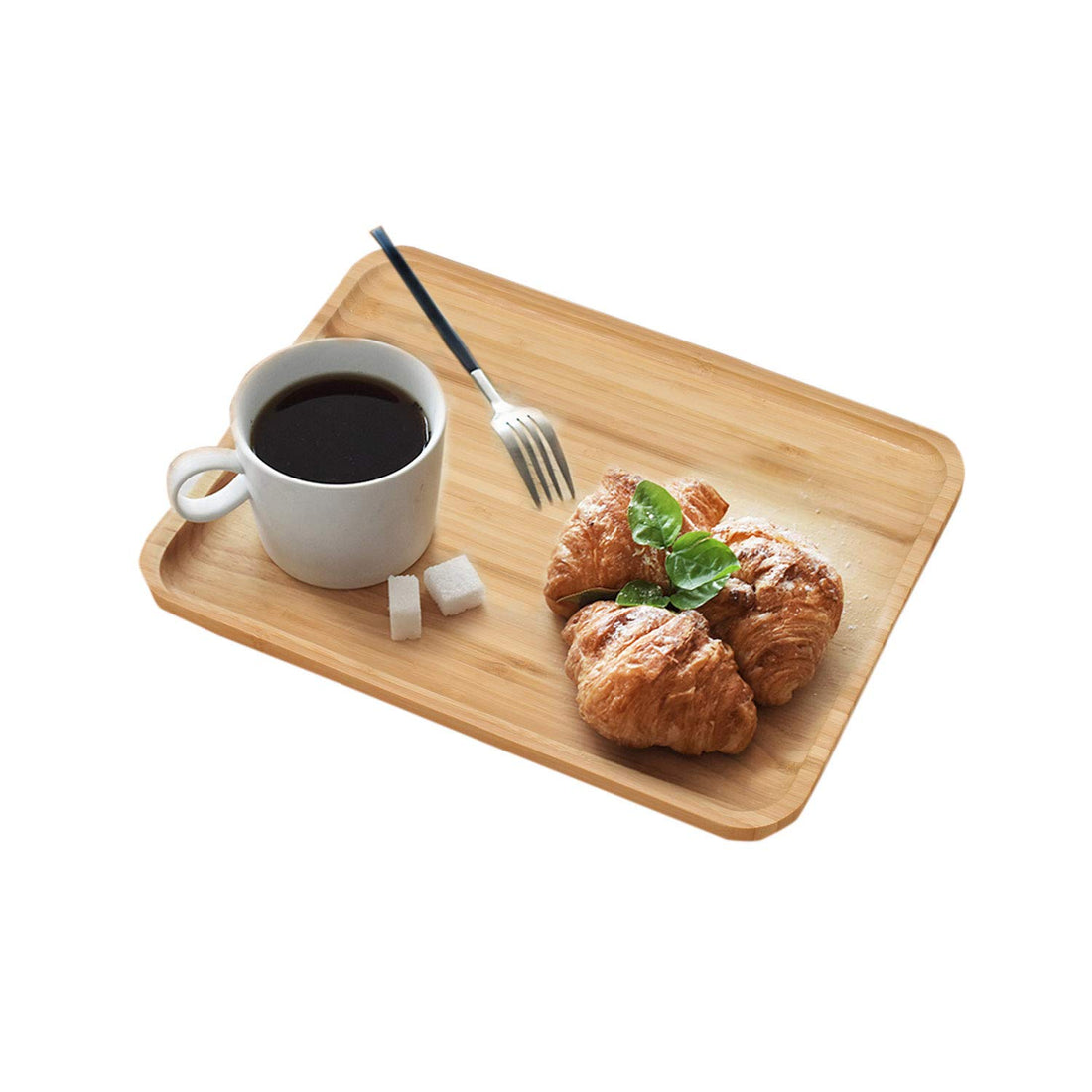 Buy Rectangular Wooden Bamboo Serving Tray Set of 2
