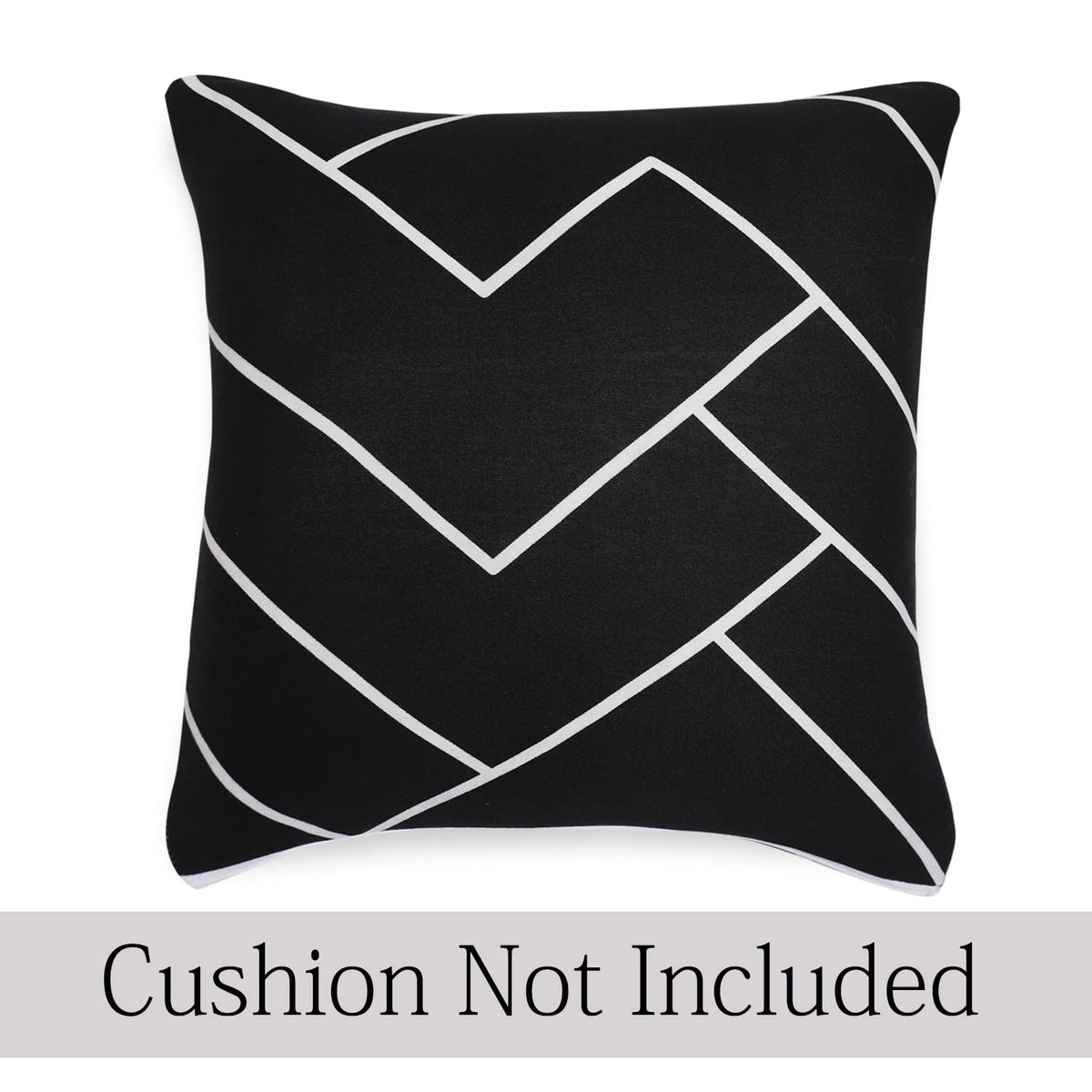 Fancy Black Chevron Printed zippered cushion cover online