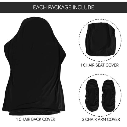 Gaming Chair Cover Stretchable Computer Rotating Chair Seat Covers Slipcover, Black