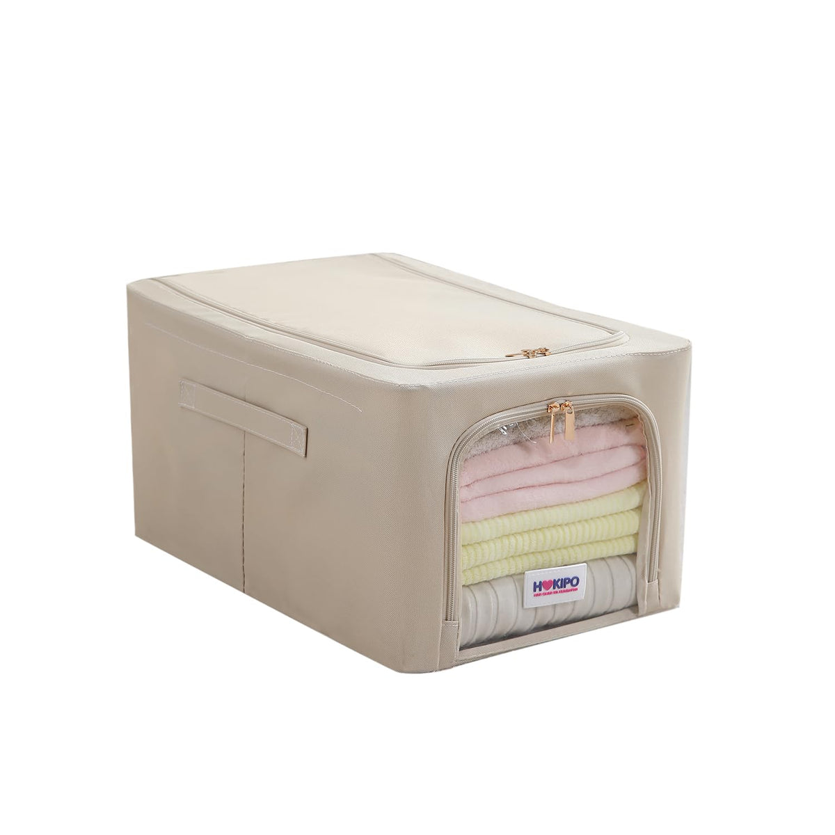 600D Oxford Fabric Wardrobe Organizer for Storage - Beige