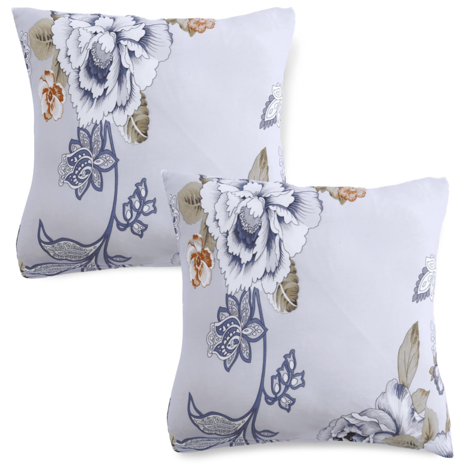 Cute Gentle Grey Dahlia Floral Printed square pillow covers online