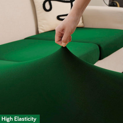 100% Waterproof Stretchable Seat Couch Cushion Cover for 1/2/3 Seater, Green
