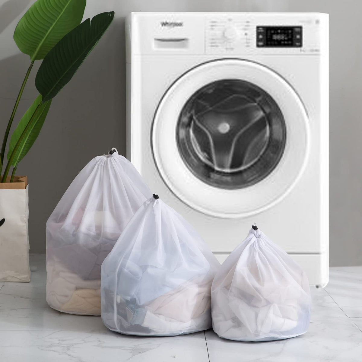 Mesh Laundry Clothes Washing Bag, Set of 3