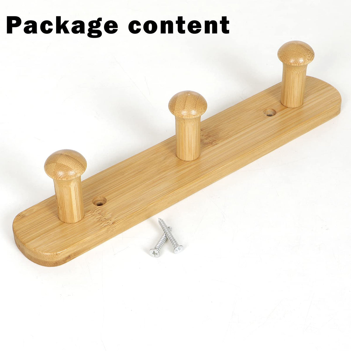 Buy Wooden Heavy Duty Wall Hooks for Hanging - Set of 3 Hooks