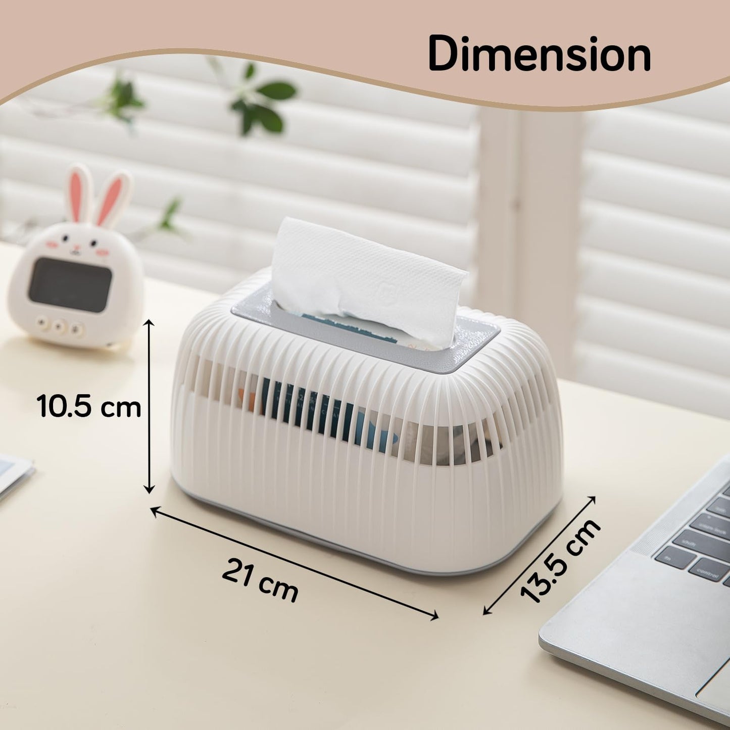 Modern Plastic Tissue Paper Holder with Elegant Design – White