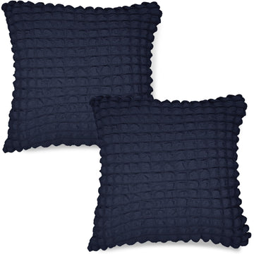 Buy Premium Navy Blue Colour Zippered Square Cushion Covers Online