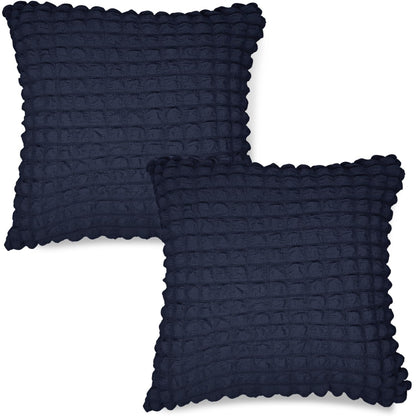 Buy Premium Navy Blue Colour Zippered Square Cushion Covers Online