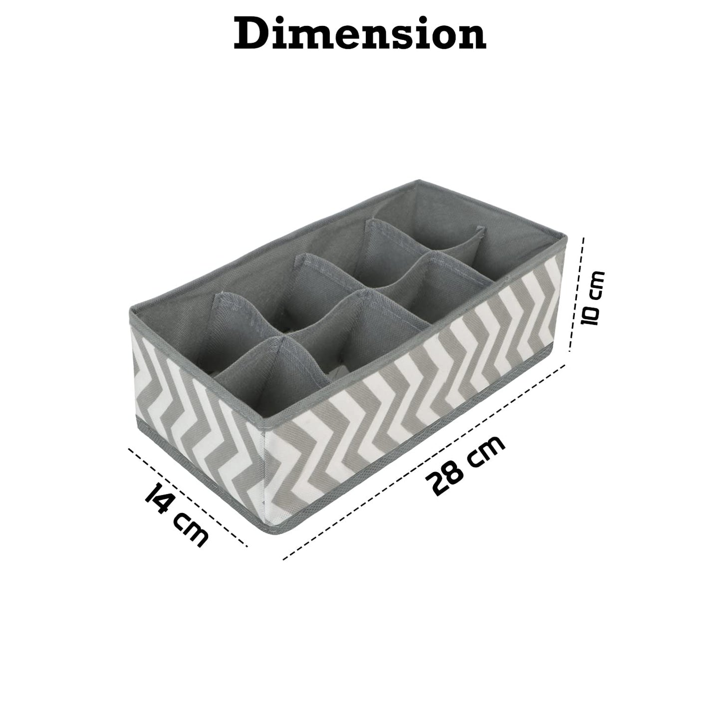 Non-Woven Fabric Undergarment Organizer Storage Box For Drawers Bra Panty Socks Tie Lingerie Organizer For Wardrobe, 8 Grid*2), Drawer Organizers, Blue-Green