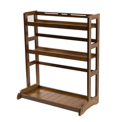 3 Tier Bamboo Rack Organizer for Kitchen Platform Counter Top Rack Storage Shelf Stand