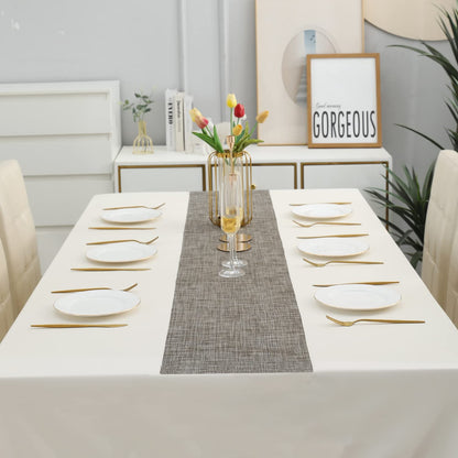 Table Runner for Dinner and Coffee Table, Silver Grey