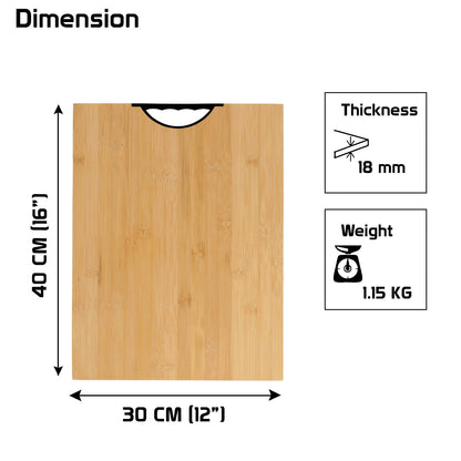 Bamboo Wood Chopping Cutting Board for Kitchen, Beige