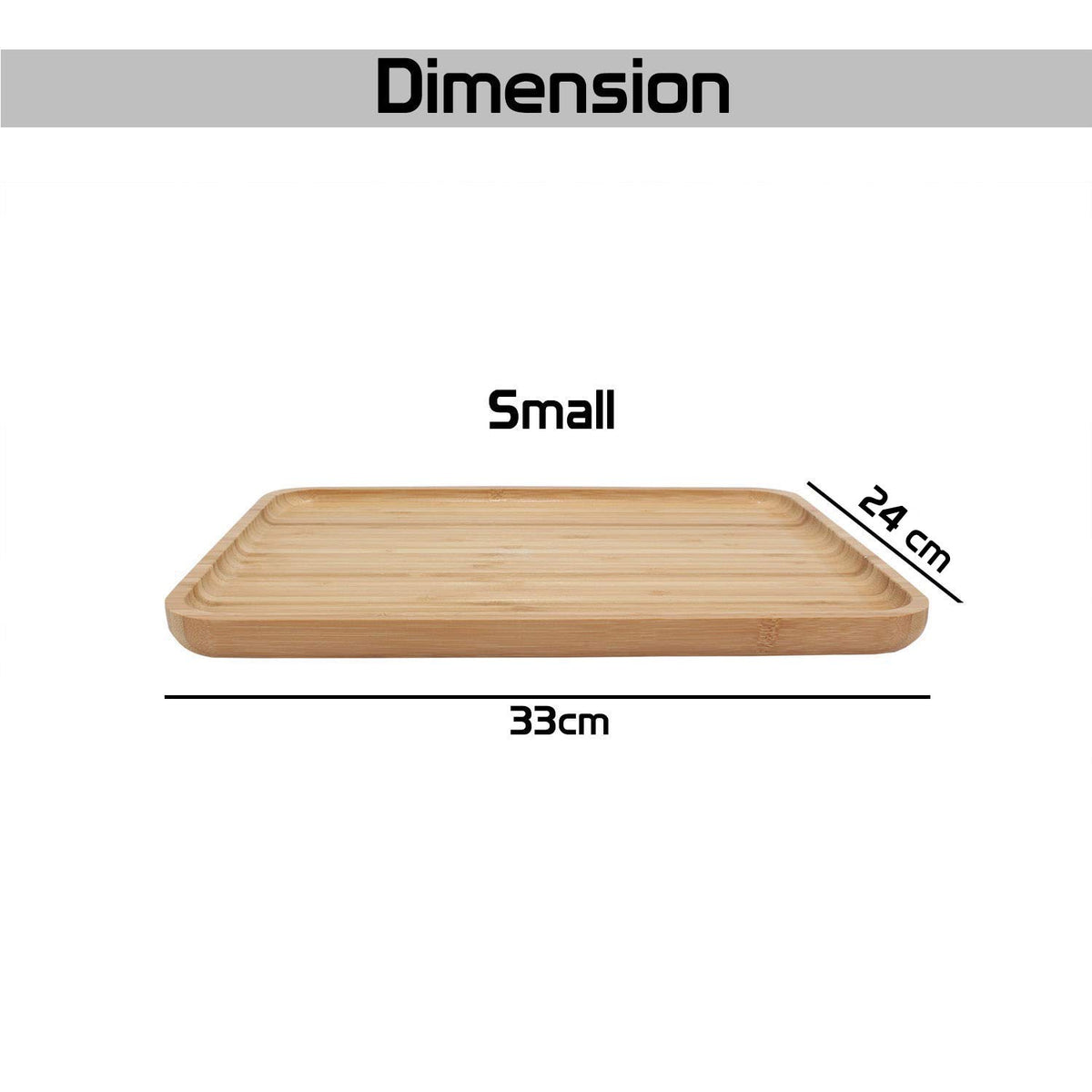 Small Rectangular Wooden Snacks Serving Tray Set of 2