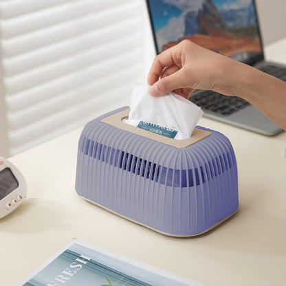 Modern Plastic Tissue Paper Holder with Elegant Design – Blue