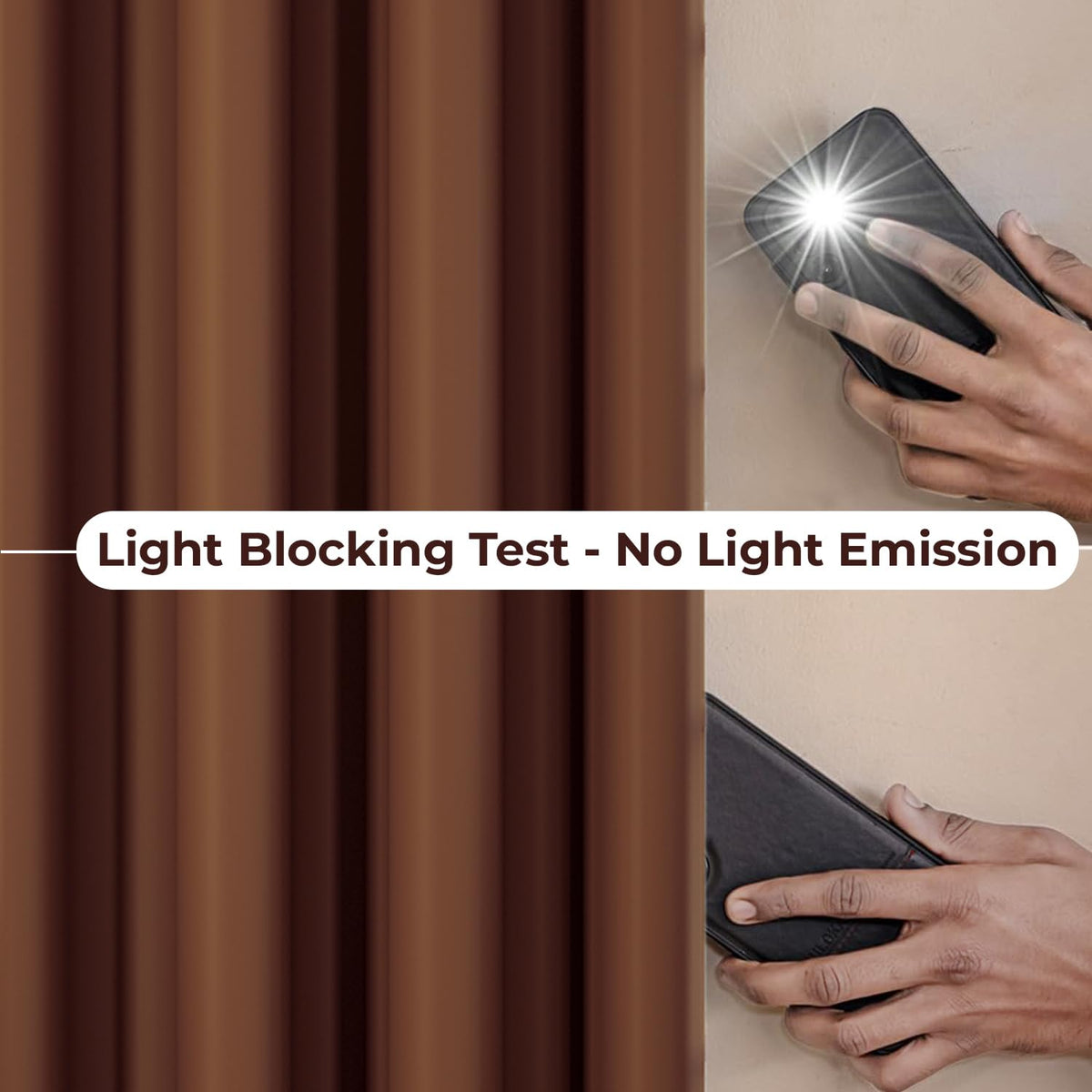 HOKIPO Midnight True Blackout Curtains, 7 Feet Long - Brown - image 3