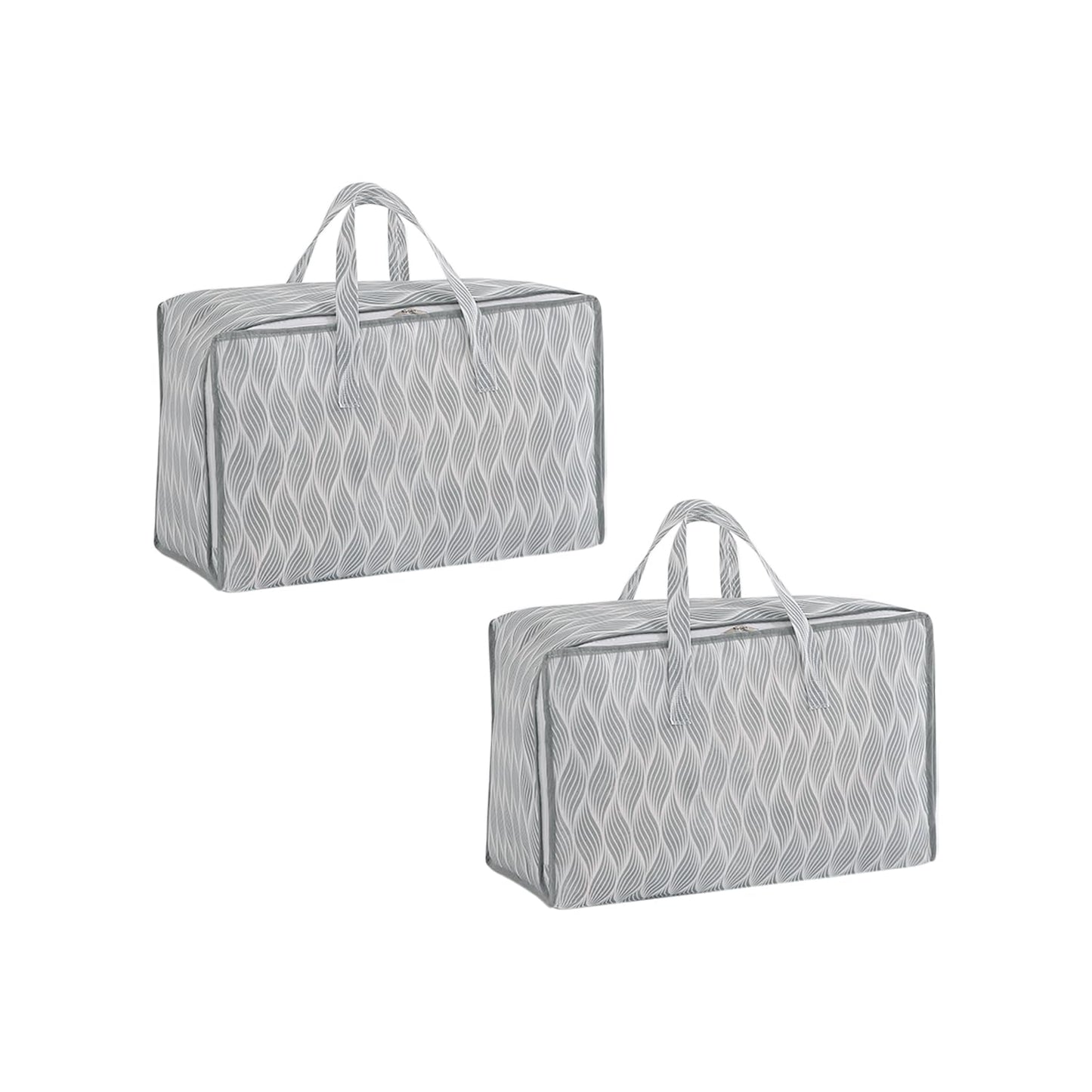 Foldable Clothes & Blanket Storage Bag – Moisture-Resistant, Zippered with Handles