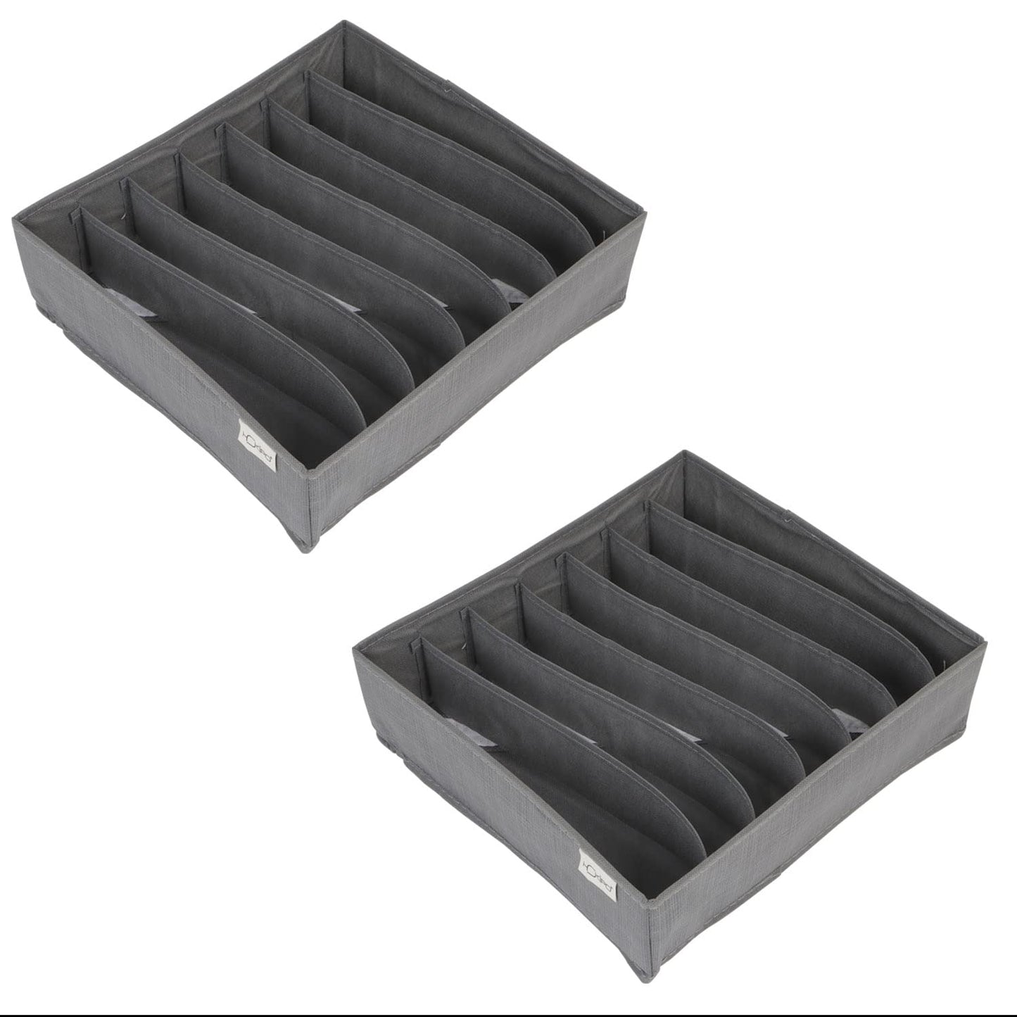 Non-Woven Fabric Undergarment Organizer Storage Box For Drawers Bra Panty Socks Tie Lingerie Organizer For Wardrobe, Grey