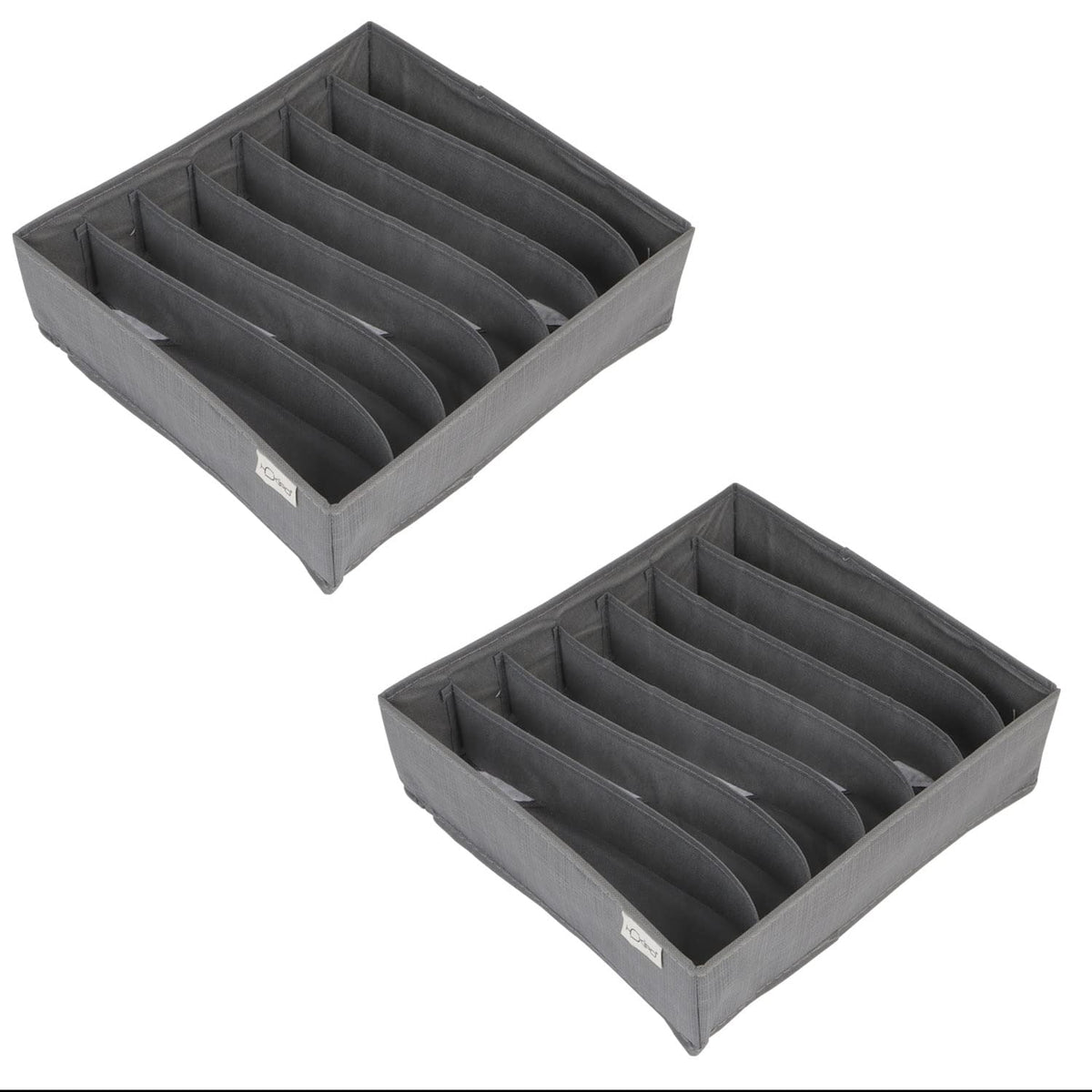 Non-Woven Fabric Undergarment Organizer Storage Box For Drawers Bra Panty Socks Tie Lingerie Organizer For Wardrobe, Grey