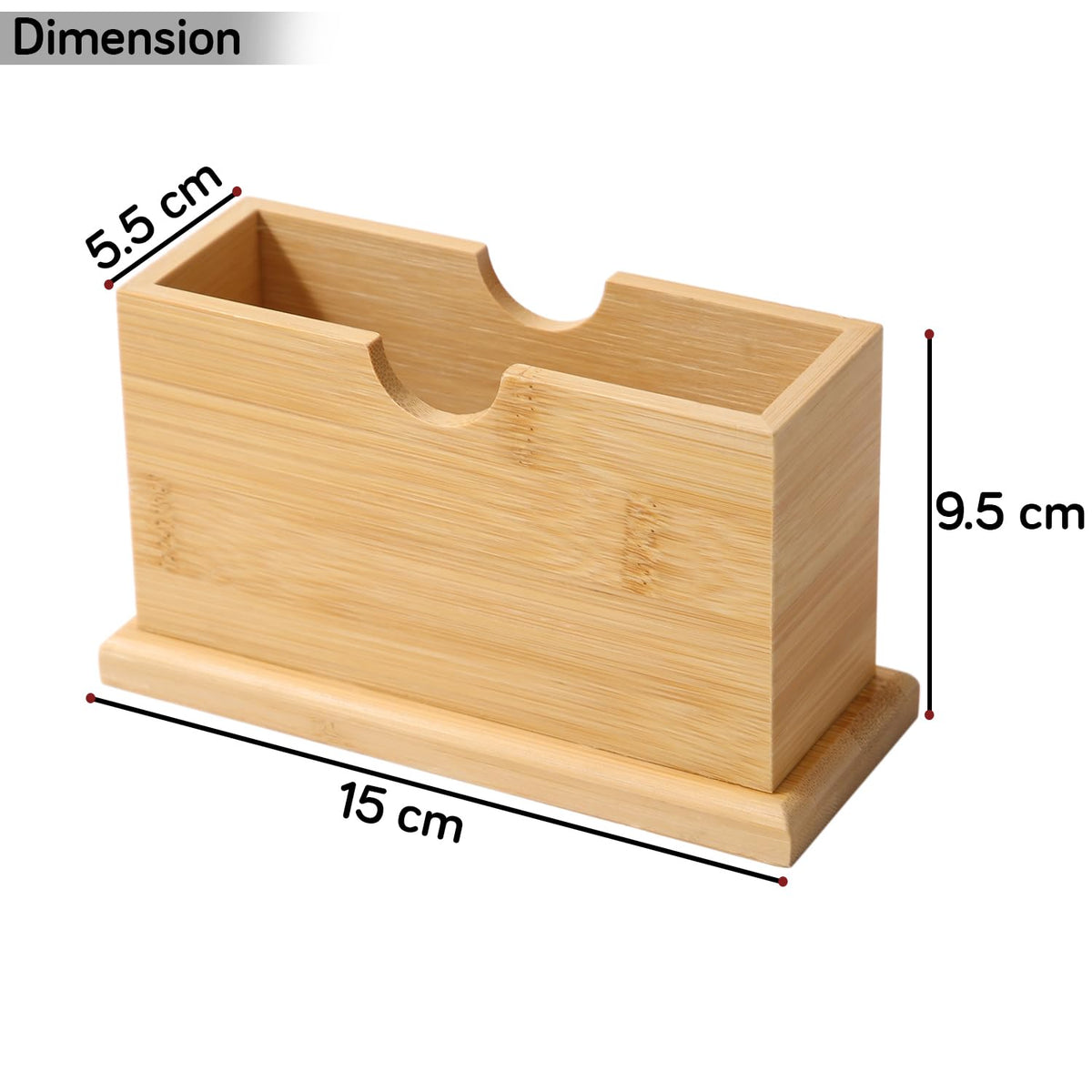 Buy stylish brown bamboo tissue holder | HOKIPO