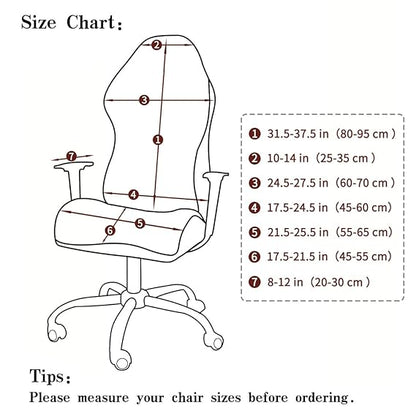 Stretchable Jacquard Elastic Gaming Chair Cover, Dark Grey