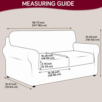 Printed Stretchable Sofa Slipcover with 1/2/3 Pc Separate Seat Cushion Cover for each 1/2/3 Seater, Spectrum Mosaic Magic