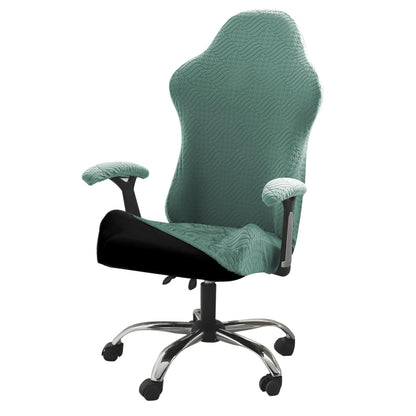HOKIPO Elastic Jacquard Chair Slipcover for Gaming Chair, Green