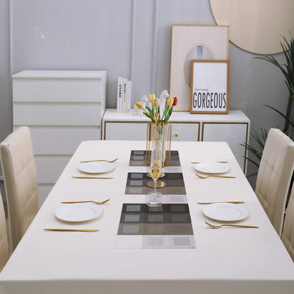 PVC Table Runner Dinner and Coffee Table, 30x135 cm, Gradient Brown