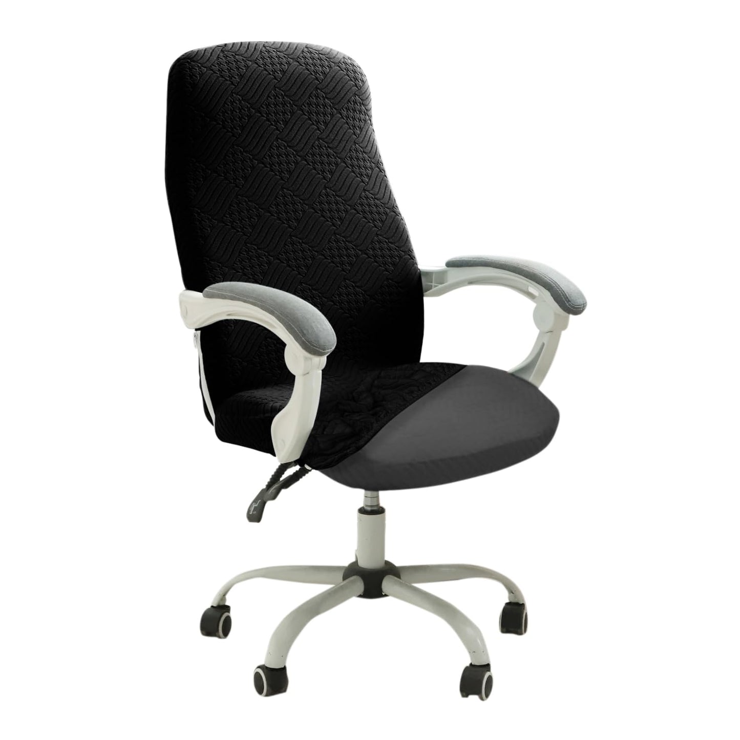 170GSM Stretchable Jacquard Office Chair Cover, Black